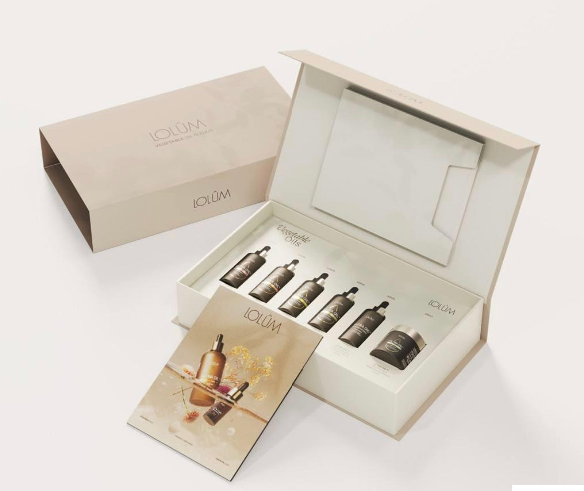 Kit Mélanges d’Huiles Végétales Lolûm
5x50 ml - 1x80 gr