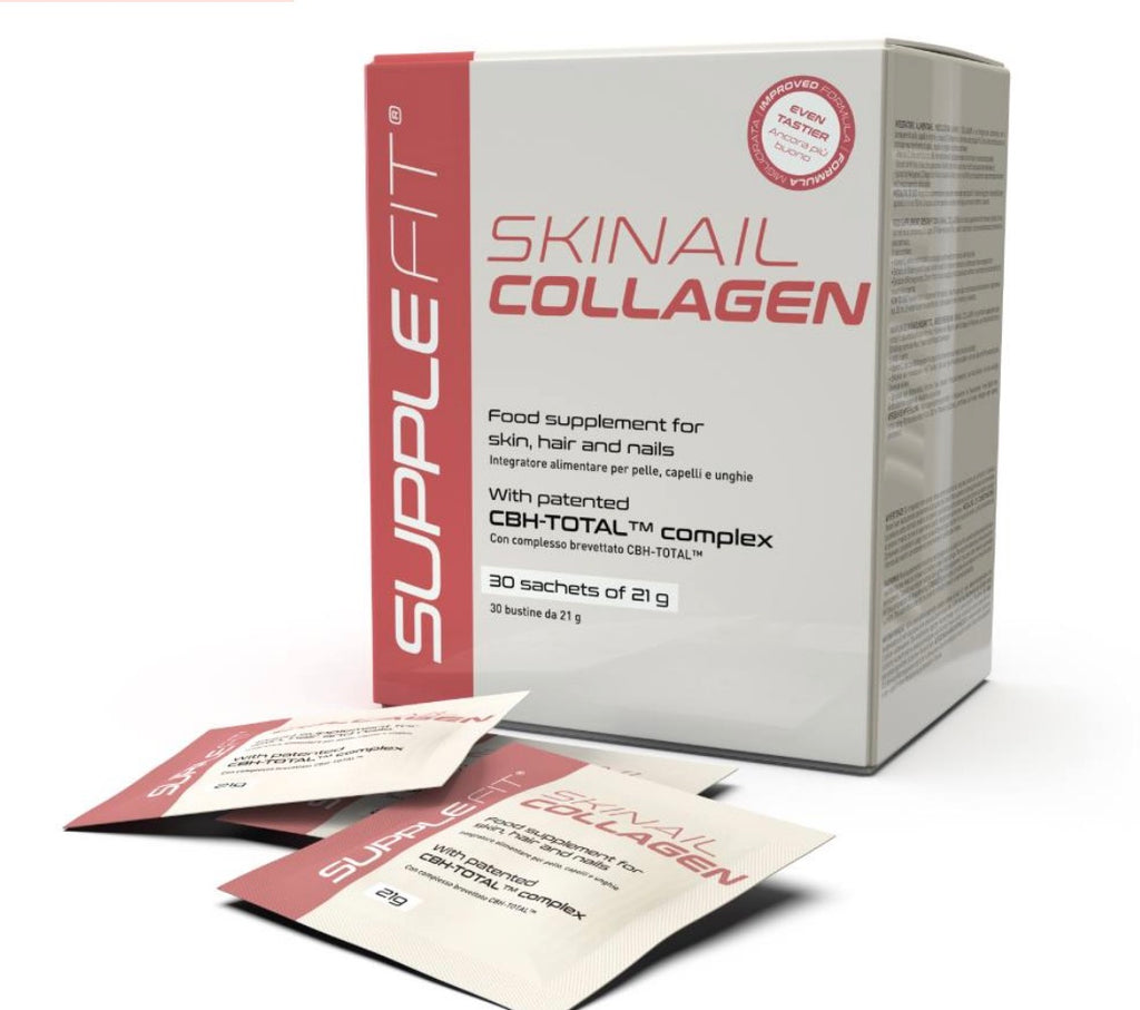 SKINAIL COLLAGEN - Complément alimentaire pour la peau, les cheveux et les ongles
30 sachets de 21 grammes | Avec le complexe exclusif CBH-TOTAL™