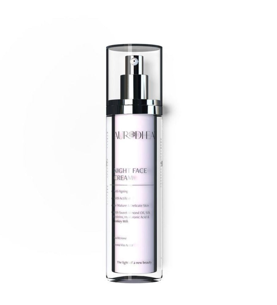 Crème de nuit visage au Lait d'ânesse
50 ml | Enrichie en huile d'Amande douce, Protéines de Soie et en Acide hyaluronique